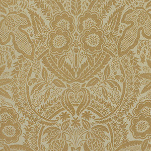 Damasse Des Ananas Patina 62791 by Schumacher Fabric