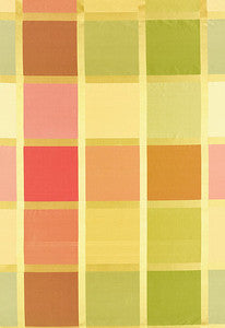 Navsari Silk Plaid Azalea 62853 by Schumacher Fabric