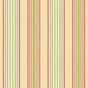 Saratoga Cotton Stripe Maize / Pear / Raspberry 62960 by Schumacher Fabric