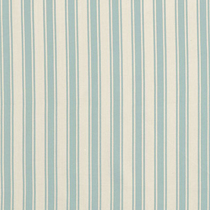 Nantucket Herringbone Stripe Ivory/Aqua 62974 by Schumacher Designer Fabric COUNTRY HOUSE COTTONS COTTON 100% INDIA MARTINDALE 20,000 </p><p>Repeat: Horizontal: 1 3/4" (4CM) and Vertical: 54 - Swanky Fabrics -