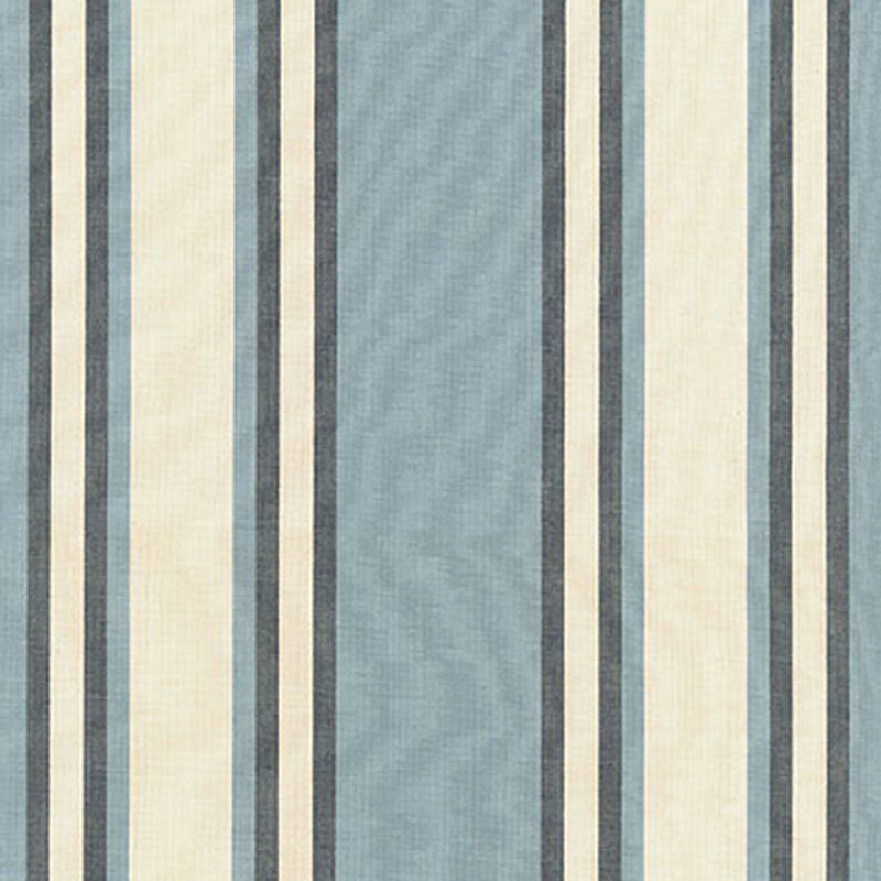 Seneca Cotton Stripe Chambray/ Indigo 62980 by Schumacher Designer Fabric PERENNIAL FAVORITES COTTON 100% INDIA MARTINDALE 7,500 </p><p>Repeat: Horizontal: 6 3/4" (17CM) and Vertical: 54 - Swanky Fabrics -