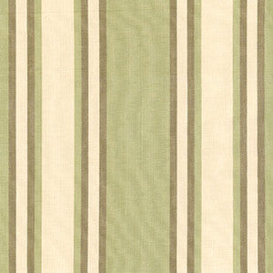 Seneca Cotton Stripe Green Tea/Mocha 62983 by Schumacher Fabric