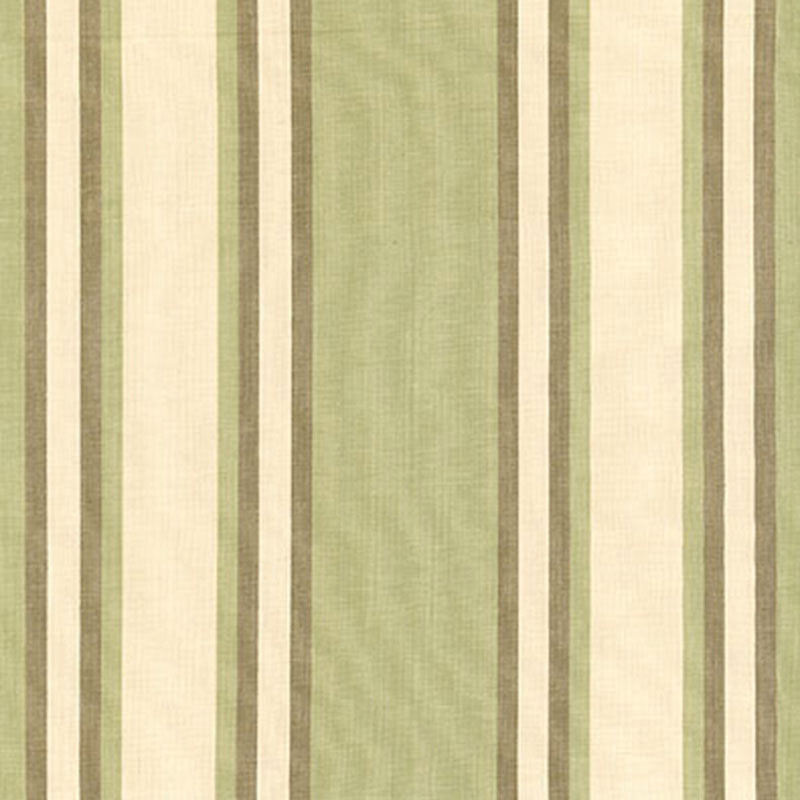 Seneca Cotton Stripe Green Tea/Mocha 62983 by Schumacher Designer Fabric PERENNIAL FAVORITES COTTON 100% INDIA MARTINDALE 7,500 </p><p>Repeat: Horizontal: 6 3/4" (17CM) and Vertical: 54 - Swanky Fabrics -