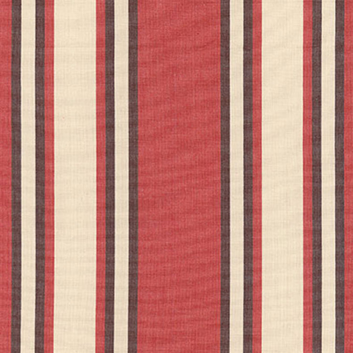 Seneca Cotton Stripe Red/Java 62986 by Schumacher Fabric COUNTRY HOUSE COTTONS See Sample INDIA . </p><p>Repeat: Horizontal: 6 3/4" (17CM) and Vertical: - 54" WIDE (137CM) - Fabric Carolina -