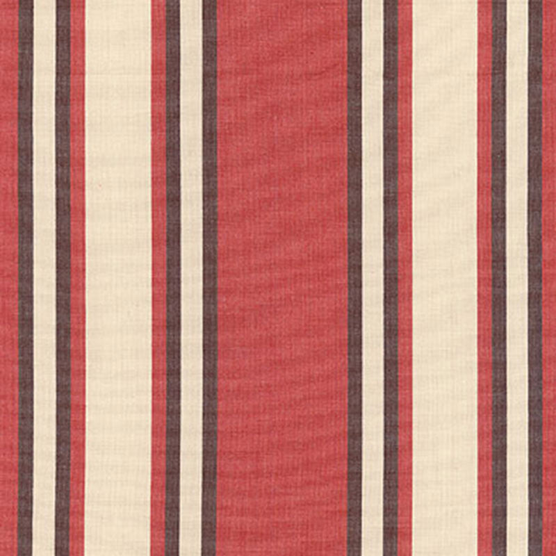 Seneca Cotton Stripe Red/Java 62986 by Schumacher Fabric COUNTRY HOUSE COTTONS COTTON 100% INDIA MARTINDALE 7,500 </p><p>Repeat: Horizontal: 6 3/4" (17CM) and Vertical: 54 - Fabric Carolina -