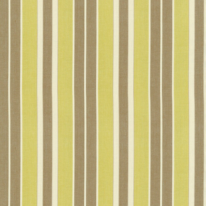 Beacon Cotton Stripe Pear/Flax/Ivory 62990 by Schumacher Designer Fabric COUNTRY HOUSE COTTONS See Sample INDIA . </p><p>Repeat: Horizontal: 6 3/4" (17CM) and Vertical: - 54" WIDE (137CM) - Swanky Fabrics -