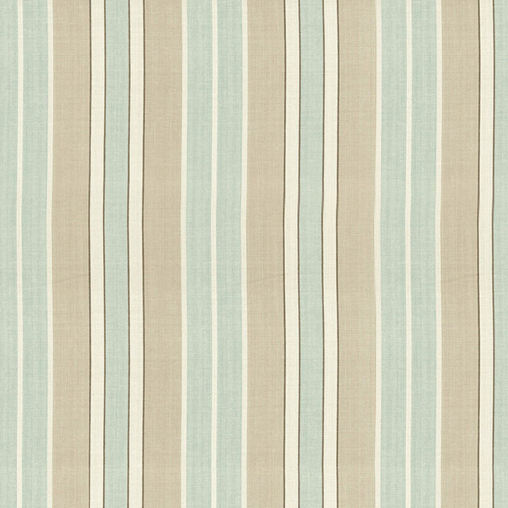 Beacon Cotton Stripe Aqua/Flax/Ivory 62991 by Schumacher Fabric COUNTRY HOUSE COTTONS COTTON 100% INDIA MARTINDALE 8,000 </p><p>Repeat: Horizontal: 6 3/4" (17CM) and Vertical: 54 - Fabric Carolina -