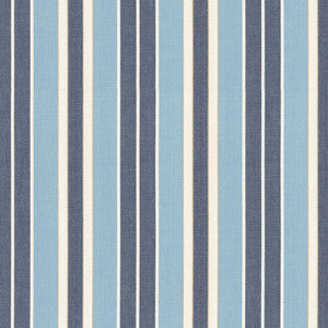 Beacon Cotton Stripe Chambray/Indigo/Ivory 62993 by Schumacher Fabric
