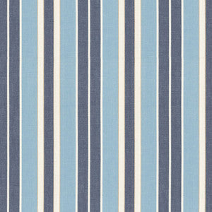 Beacon Cotton Stripe Chambray/Indigo/Ivory 62993 by Schumacher Fabric