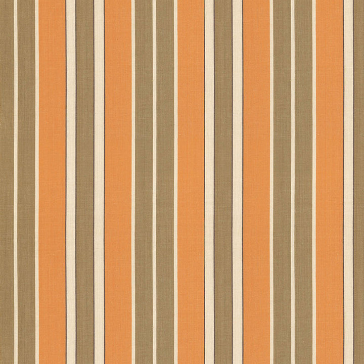 Beacon Cotton Stripe Pumpkin/Mocha/Java 62995 by Schumacher Fabric COUNTRY HOUSE COTTONS See Sample INDIA . </p><p>Repeat: Horizontal: 6 3/4" (17CM) and Vertical: - 54" WIDE (137CM) - Fabric Carolina -