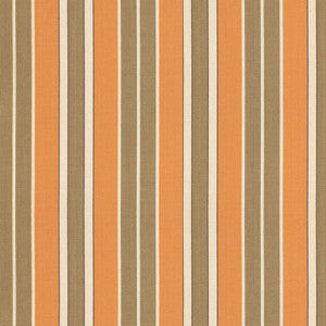 Beacon Cotton Stripe Pumpkin/Mocha/Java 62995 by Schumacher Fabric