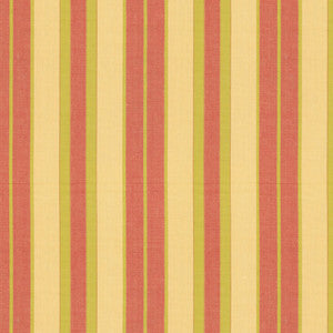 Beacon Cotton Stripe Maize/Pear/Coral 62996 by Schumacher Fabric