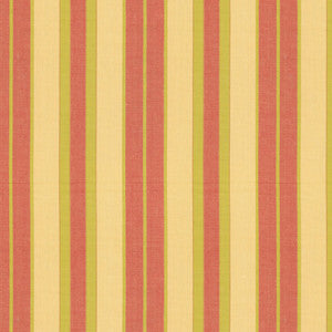 Beacon Cotton Stripe Maize/Pear/Coral 62996 by Schumacher Fabric