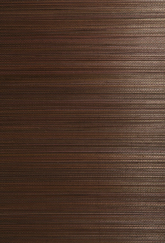 Xin Qian Dark Brown Grasscloth Wallpaper by Kenneth James Shangri La Covers about 72 square feet 36-in by 24-ft long roll Unpasted 0 - Fabric Carolina -