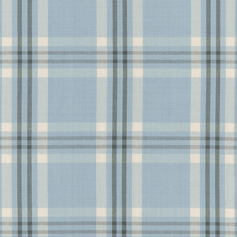 Wilton Cotton Plaid Chambray/Indigo 63015 by Schumacher Designer Fabric COUNTRY HOUSE COTTONS COTTON 100% INDIA MARTINDALE 7,500 </p><p>Repeat: Horizontal: 4 1/2" (11CM) and Vertical: 4 1/4" (11CM) 54 - Swanky Fabrics -
