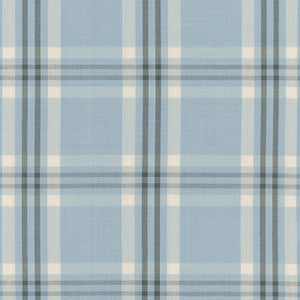 Wilton Cotton Plaid Chambray/Indigo 63015 by Schumacher Fabric