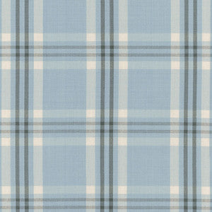 Wilton Cotton Plaid Chambray/Indigo 63015 by Schumacher Fabric
