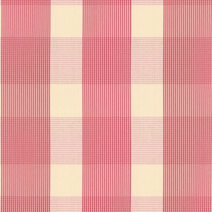 Avon Gingham Plaid Raspberry/Ivory 63022 by Schumacher Fabric COUNTRY HOUSE COTTONS See Sample INDIA . </p><p>Repeat: Horizontal: 6 3/4" (17CM) and Vertical: 6 3/4" (17CM) 54" WIDE (137CM) - Fabric Carolina -
