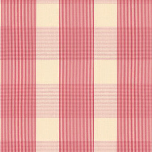 Avon Gingham Plaid Raspberry/Ivory 63022 by Schumacher Fabric
