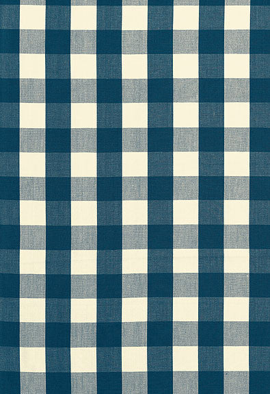 Camden Cotton Check Indigo 63039 by Schumacher Fabric Chroma 100% Cotton Martindale 7,500 Horizontal: 3 and Vertical: 3 54 - Fabric Carolina -