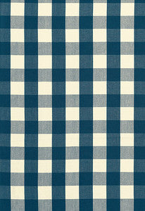 Camden Cotton Check Indigo 63039 by Schumacher Fabric