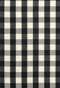 Camden Cotton Check Ebony 63042 by Schumacher Fabric