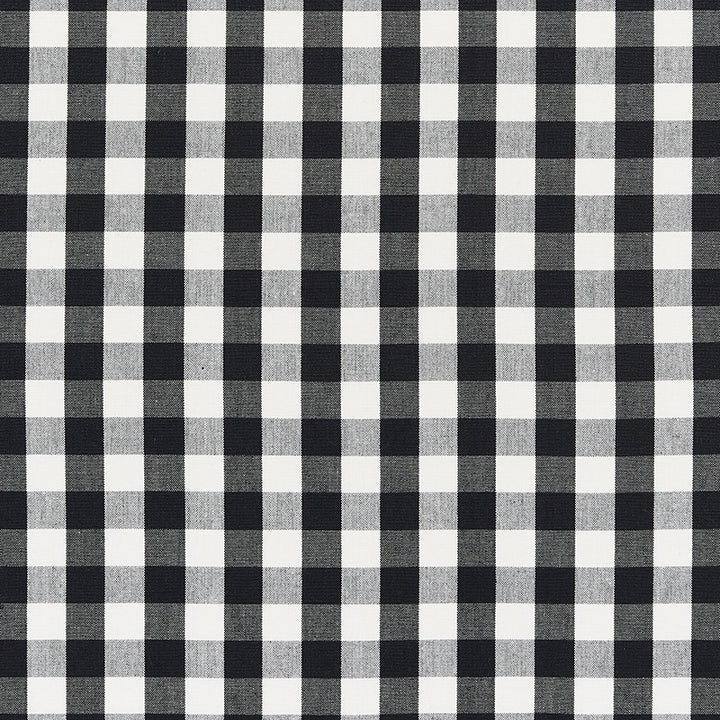 Elton Cotton Check Black 63064 by Schumacher Fabric French-Revolution 100% Cotton Martindale 6,500 Horizontal: 1.25 and Vertical: 1.25 54 - Fabric Carolina -