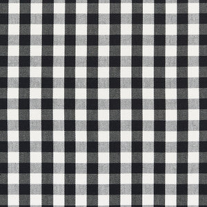 Elton Cotton Check Black 63064 by Schumacher Fabric
