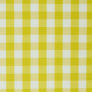 Elton Cotton Check Yellow 63069 by Schumacher Fabric