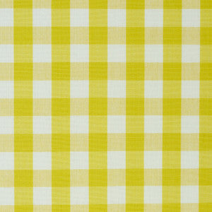 Elton Cotton Check Yellow 63069 by Schumacher Fabric