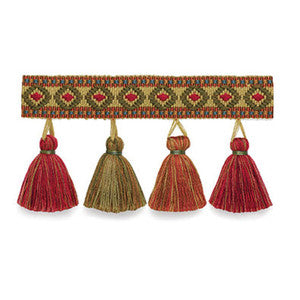 Pembury Tassel Fringe Rosewood 63150 by Schumacher Fabric