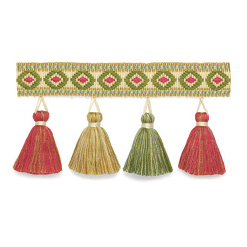 Pembury Tassel Fringe Bloom 63151 by Schumacher Trim SOMERSET TRIMMINGS See Sample AUSTRALIA . </p><p>Repeat: Horizontal: - and Vertical: - 2 6/8" WIDE (7CM) - Fabric Carolina -