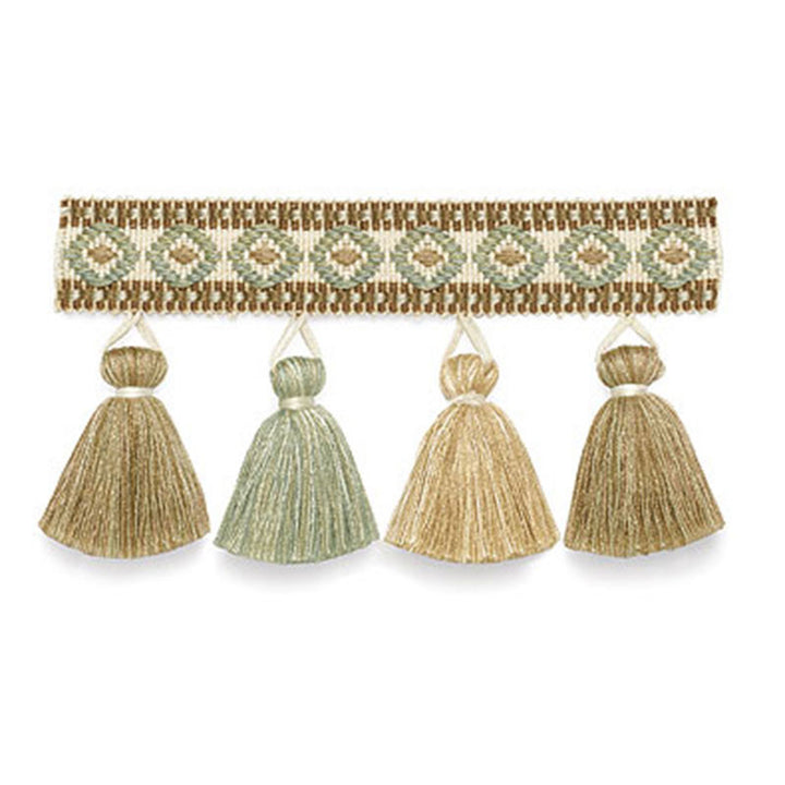 Pembury Tassel Fringe Mineral 63152 by Schumacher Trim SOMERSET TRIMMINGS See Sample AUSTRALIA . </p><p>Repeat: Horizontal: - and Vertical: - 2 6/8" WIDE (7CM) - Fabric Carolina -