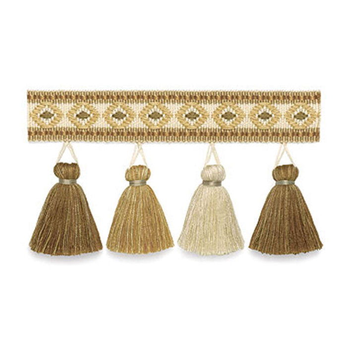 Pembury Tassel Fringe Champagne 63154 by Schumacher Designer Trim SOMERSET TRIMMINGS See Sample AUSTRALIA . </p><p>Repeat: Horizontal: - and Vertical: - 2 6/8" WIDE (7CM) - Swanky Fabrics -