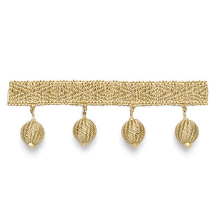 Scarborough Bobble Fringe Champagne 63252 by Schumacher Trim SOMERSET TRIMMINGS See Sample SPAIN . </p><p>Repeat: Horizontal: - and Vertical: - 1 5/8" WIDE (4CM) - Fabric Carolina -