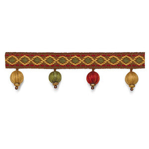 Willington Bobble Fringe Rosewood 63260 by Schumacher Fabric