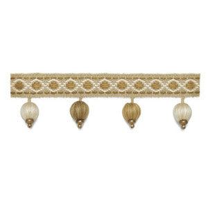 Willington Bobble Fringe Champagne 63263 by Schumacher Fabric