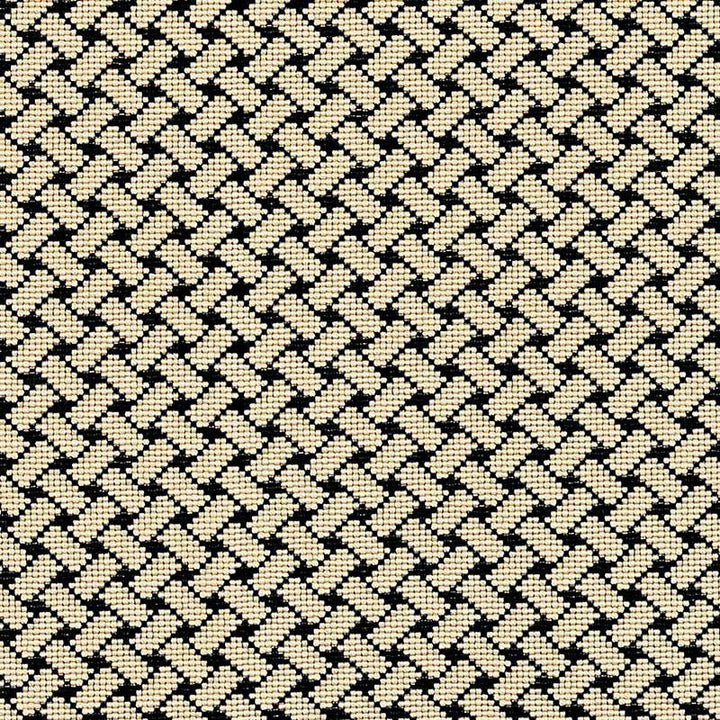 Bristol Weave Noir 63397 by Schumacher Designer Fabric ESSENTIALS: SMALL-SCALE UPHOLSTERY I VISCOSE 97% NYLON 3% UNITED STATES OF AMERICA WYZENBEEK 30,000 </p><p>Repeat: Horizontal: 7/8" (2CM) and Vertical: 7/8" (2CM) 52 - Swanky Fabrics -