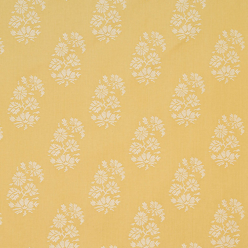 Astara Paisley Maize 63421 by Schumacher Fabric CHROMA See Sample UNITED STATES OF AMERICA MEDIUM DUTY </p><p>Repeat: Horizontal: 7" (18CM) and Vertical: 7 1/2" (19CM) 56" WIDE (142CM) - Fabric Carolina -