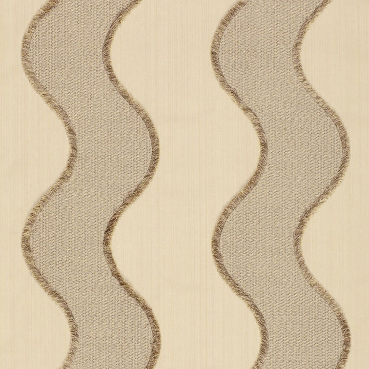 Wavelength Sandstone 63700 by Schumacher Fabric MODERN GLAMOUR VISCOSE 64% COTTON 36% ITALY MARTINDALE 3,000 </p><p>Repeat: Horizontal: 9" (23CM) and Vertical: 54.5 - Fabric Carolina -