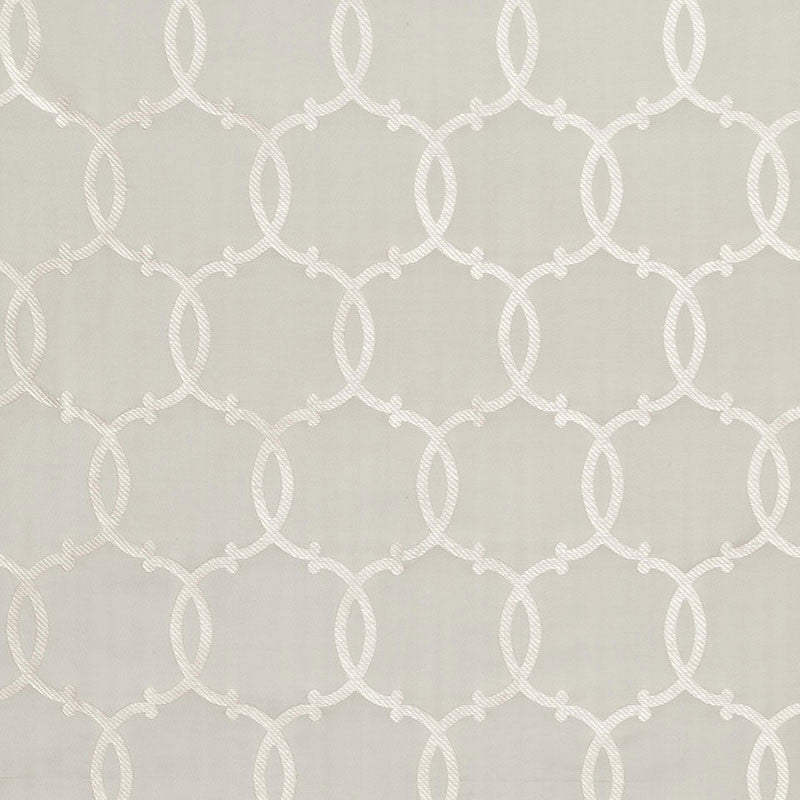 Silk Tracery Pearl 63711 by Schumacher Fabric MODERN GLAMOUR SILK 100% INDIA WYZENBEEK 4,000 </p><p>Repeat: Horizontal: 4 5/8" (12CM) and Vertical: 8 1/8" (21CM) 54.875 - Fabric Carolina -