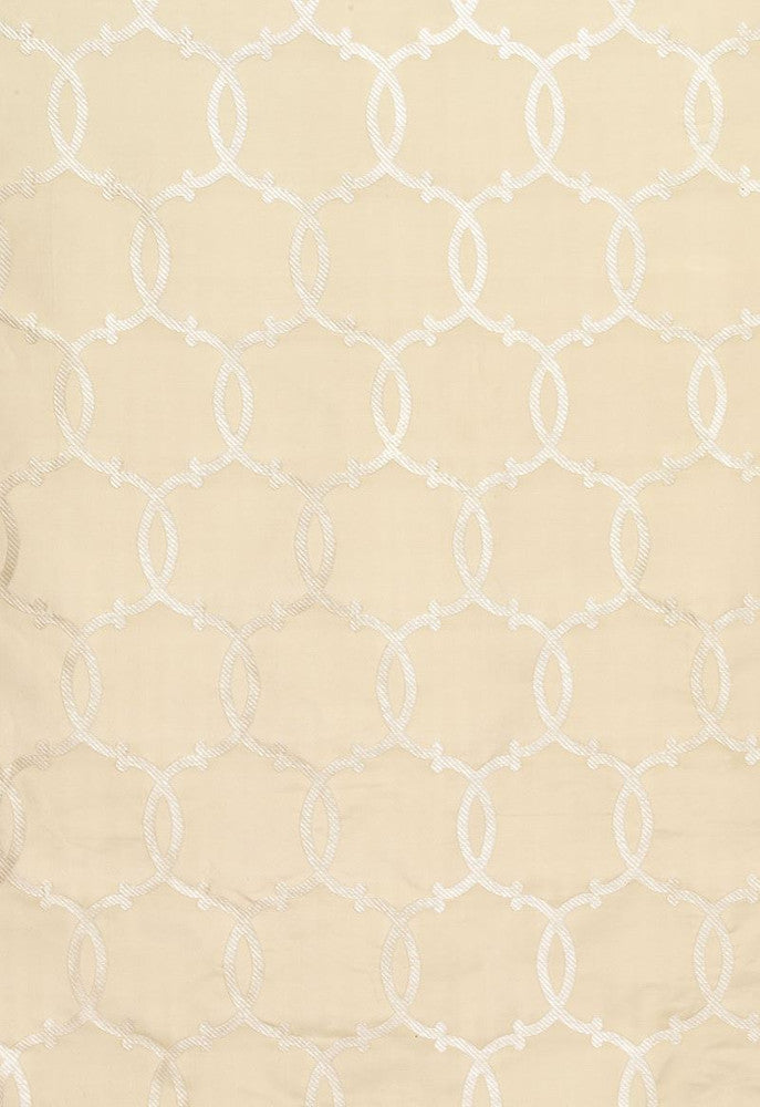 Silk Tracery Alabaster 63712 by Schumacher Fabric Modern-Glamour 100% Silk Wyzenbeek 4,000 Horizontal: 4.625 and Vertical: 8.125 54.875 - Fabric Carolina -