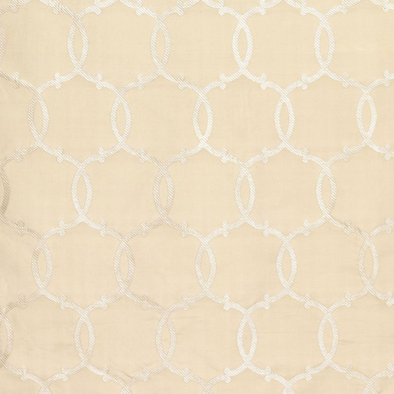 Silk Tracery Alabaster 63712 by Schumacher Fabric MODERN GLAMOUR SILK 100% INDIA WYZENBEEK 4,000 </p><p>Repeat: Horizontal: 4 5/8" (12CM) and Vertical: 8 1/8" (21CM) 54.875 - Fabric Carolina -