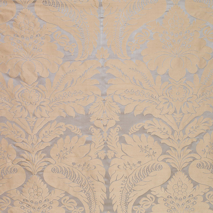 Bennet Silk Damask Mineral 63731 by Schumacher Designer Fabric PEMBERLEY SILKS See Sample INDIA . </p><p>Repeat: Horizontal: 27" (69CM) and Vertical: 31 1/4" (79CM) 54" WIDE (137CM) - Swanky Fabrics -