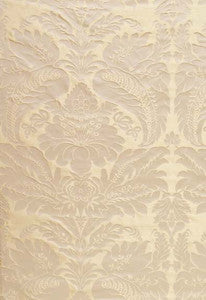 Bennet Silk Damask Platinum 63734 by Schumacher Fabric