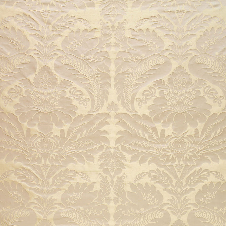 Bennet Silk Damask Platinum 63734 by Schumacher Fabric PEMBERLEY SILKS DUPIONI SILK 65% SILK 35% INDIA </p><p>Repeat: Horizontal: 27" (69CM) and Vertical: 31 1/4" (79CM) 54 - Fabric Carolina -