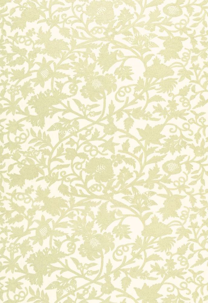 Sissinghurst Crewel Ivory 63760 by Schumacher Fabric - 60% Cotton, 40% Wool Martindale 10,000 Horizontal: 50.25 and Vertical: 39 50.25 - Fabric Carolina -