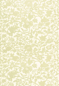 Sissinghurst Crewel Ivory 63760 by Schumacher Fabric