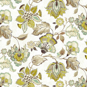Giverny Garden Goldenrod by RM CoCo Fabric