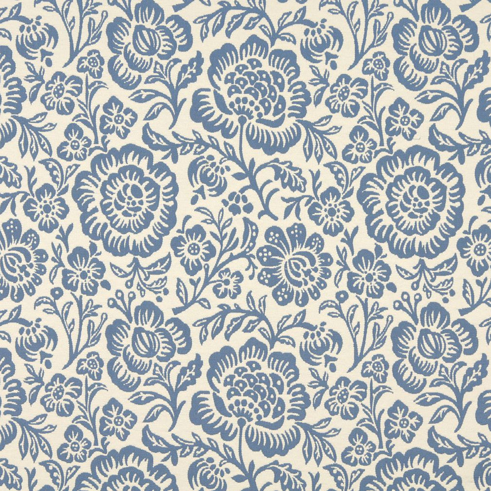 6404 Wedgewood Floral by Charlotte Fabric Garden Collection 37% Cotton, 36% Rayon, 27% Polyester Asia Exceeds 70,000 Wyzenbeek Rubs (Heavy Duty) Horizontal: 14" x Vertical: 15" 54 Inches - Fabric Carolina -